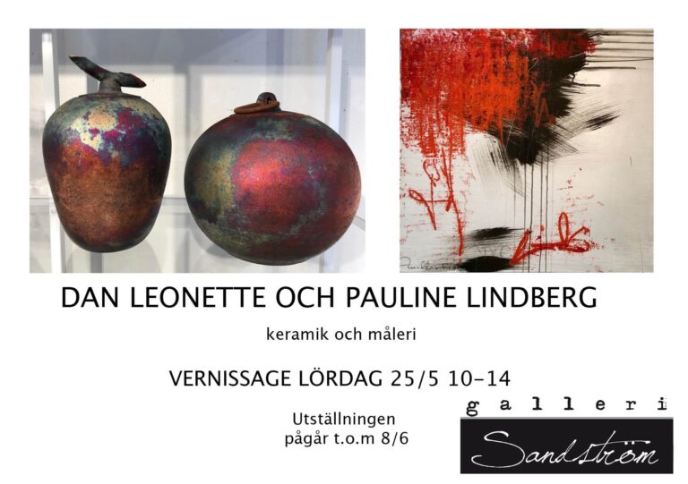 Galleri Sandström Vernissage Pauline lindberg Dan Leonette