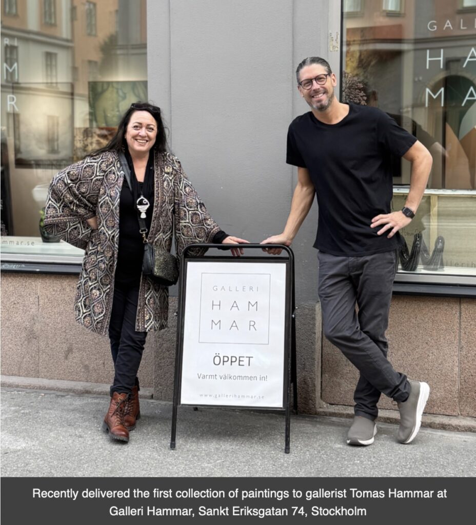Artist-Pauline-Lindberg-and-Gallerist-Tomas-Hammar-outside-Galleri-Hammar-in-stockholm