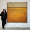 Artist Pauline Lindberg_Hello Yellow_in studio