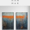 large Diptych Wait For It by Pauline Lindberg at Galleri Hammar