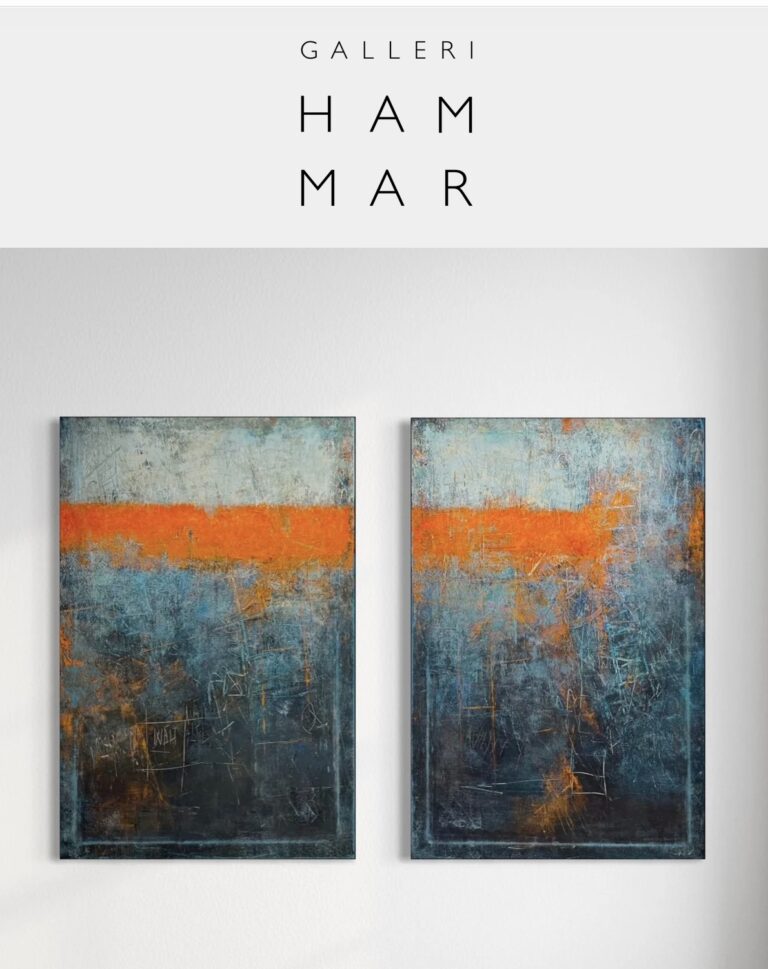 large Diptych Wait For It by Pauline Lindberg at Galleri Hammar